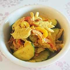 รูปของ 夏野菜とささみのカレーマヨサラダ