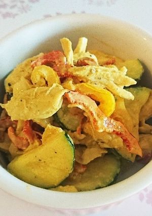夏野菜とささみのカレーマヨサラダ-レシピのメイン写真