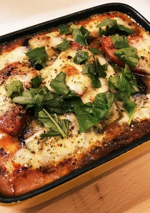 赤ワインに！簡単茄子&シーフードグラタン-レシピのメイン写真