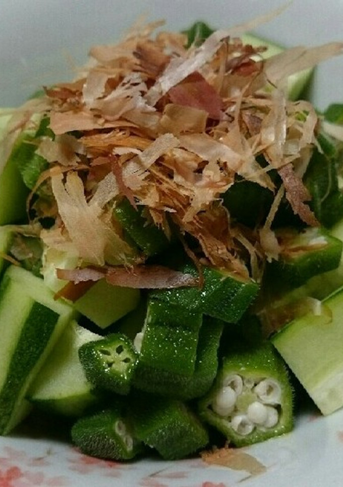 簡単 おくらときゅうりのおかか醤油和え-レシピのメイン写真