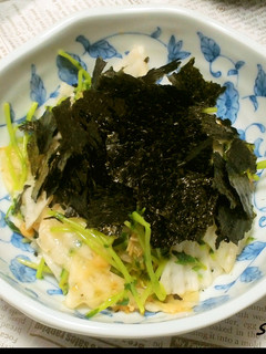 大根と豆苗のなめたけ海苔サラダ!-レシピのメイン写真