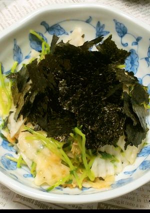 大根と豆苗のなめたけ海苔サラダ!-レシピのメイン写真