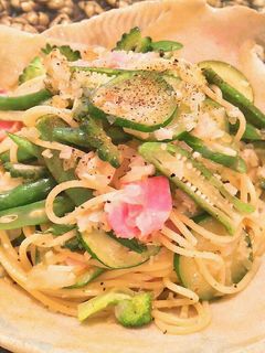 5種の緑野菜で夏のペペロンチーノ-レシピのメイン写真