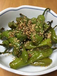 男飯 肴 ししとうの胡麻和え 焼き浸し風-レシピのメイン写真