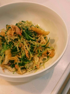 水菜・カニかま・油揚げの甘酢和え-レシピのメイン写真