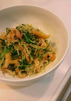 水菜・カニかま・油揚げの甘酢和え-レシピのメイン写真