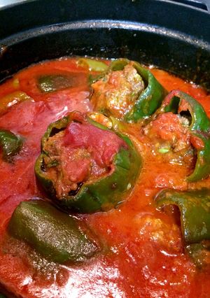 大人のピーマン肉詰めトマト煮-レシピのメイン写真