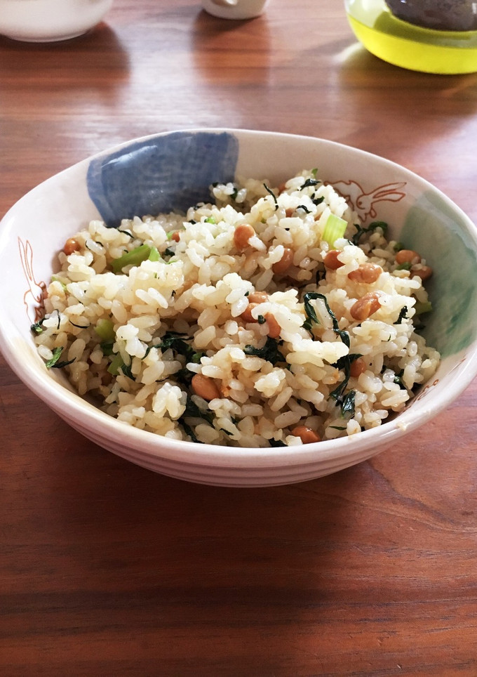 納豆と小松菜の炒飯-レシピのメイン写真