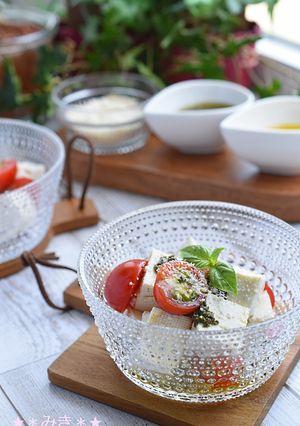 カプレーゼ風木綿豆腐のサラダ☆-レシピのメイン写真
