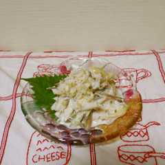 รูปของ みょうがとシーチキンマグロ缶のサラダ
