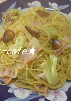 簡単キャベツとベーコンのぺペロンチーノ-レシピのメイン写真