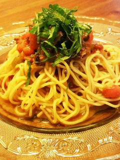 冷凍トマト×サバ味噌煮缶で冷製パスタ!-レシピのメイン写真