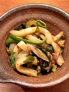 こんにゃくピーマンわかめのおかか炒め-レシピのメイン写真