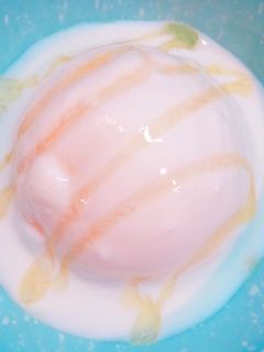 桃にヨーグルト♪ de 白い惑星〜★-レシピのメイン写真