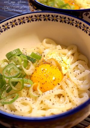 冷凍うどんde超簡単カルボ風釜揚げうどん-レシピのメイン写真