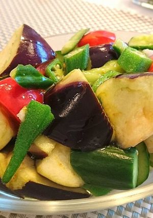 水ナスと夏野菜のごろごろマリネサラダ-レシピのメイン写真