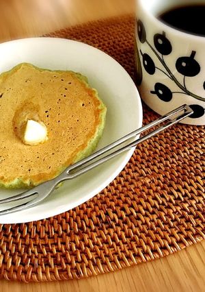卵&乳不使用♪おからホットケーキ（抹茶）-レシピのメイン写真