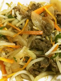 超楽々 野菜プルコギ야채 불고기作ります-レシピのメイン写真