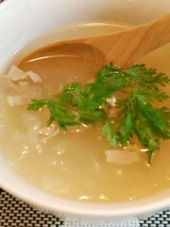 冬瓜とベーコンのスープ~パクチーを添えて-レシピのメイン写真