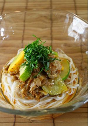 青じそパワーでスタミナぶっかけそうめん-レシピのメイン写真