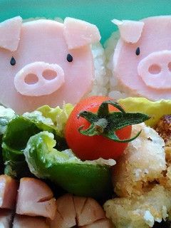 キャラ弁♡ぶたちゃん弁当♪-レシピのメイン写真