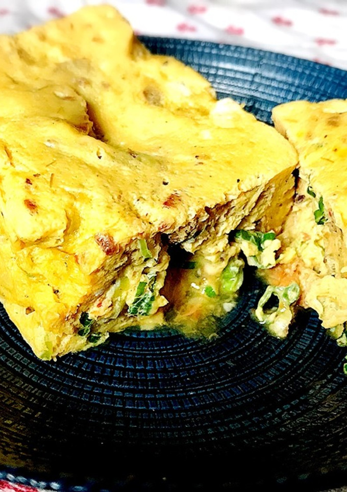 さんま缶、レンジ３分で半熟卵焼き！-レシピのメイン写真
