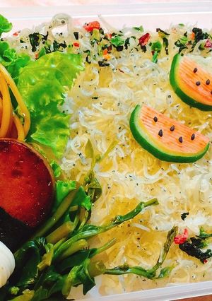 お弁当 かわいい♡すいか♡ デコ-レシピのメイン写真