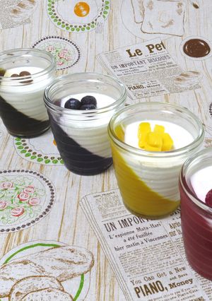 【かわいい】カラフル斜めゼリー♪-レシピのメイン写真