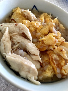 そば米お粥のささ身卵丼(^^)-レシピのメイン写真