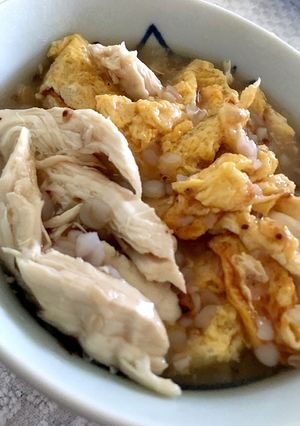そば米お粥のささ身卵丼(^^)-レシピのメイン写真