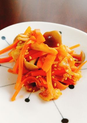 甘酸っぱい人参シメジ油揚げ炒めなます-レシピのメイン写真