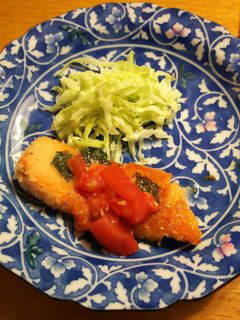 鮭のトマトバジルパン粉焼き-レシピのメイン写真