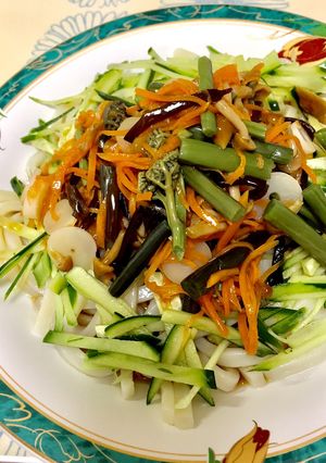 暑い日にサッパリ♪冷やし山菜うどん-レシピのメイン写真