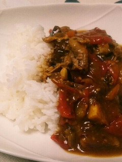 簡単!ミニトマトの水分でカレーライス-レシピのメイン写真