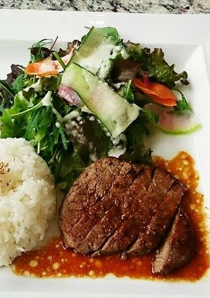水素料理 (還元美食) お肉ステーキ-レシピのメイン写真