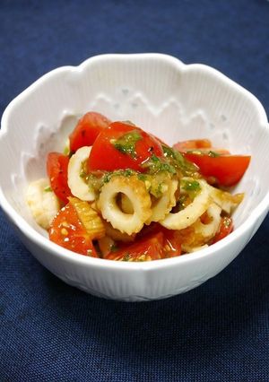 簡単小鉢！トマトの梅大葉和え-レシピのメイン写真