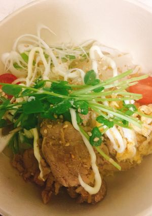 我が家の夏のどんぶり豚しゃぶ丼-レシピのメイン写真