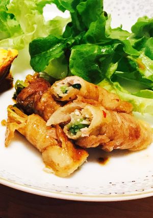 味付け簡単♪えのきと豆苗のピリ辛豚巻き-レシピのメイン写真