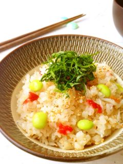 梅としらすの炊き込みご飯 夏めし-レシピのメイン写真