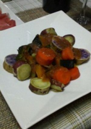 お野菜いっぱい♪豚肉と根菜のホットサラダ-レシピのメイン写真