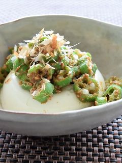 ごま和えオクラのトロトロ冷や奴-レシピのメイン写真