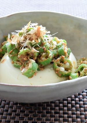 ごま和えオクラのトロトロ冷や奴-レシピのメイン写真