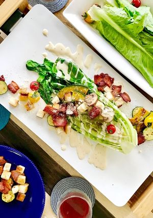 焼きロメインレタスとベーコンのサラダ-レシピのメイン写真
