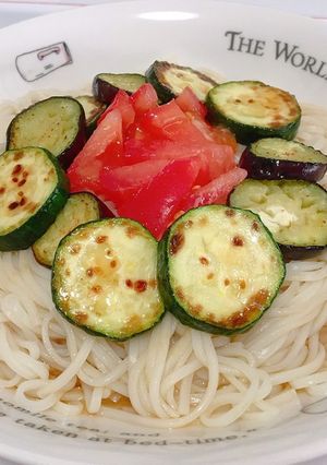 夏野菜でさっぱり冷やしそうめん-レシピのメイン写真