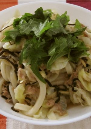 キャベツとツナの混ぜうどん-レシピのメイン写真