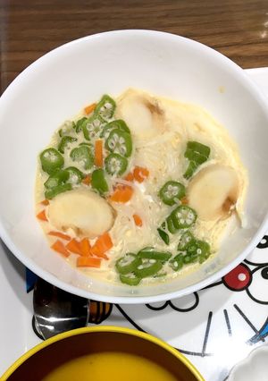 [手足口病中の食事]そうめん入り茶碗蒸し-レシピのメイン写真