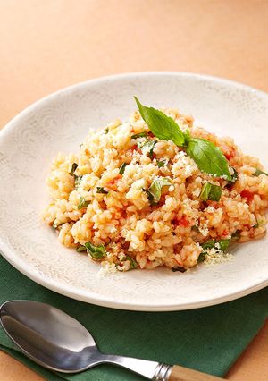 バジルとガーリック風味のトマトリゾット-レシピのメイン写真