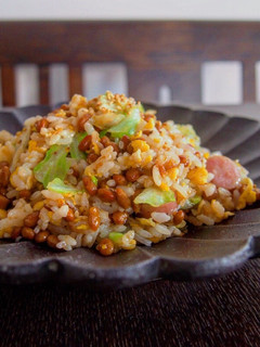 納豆レタス炒飯-レシピのメイン写真