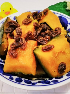 レンジで簡単 カボチャとレーズンの甘煮-レシピのメイン写真