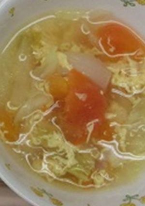 トマトと卵のスープ　★宇都宮学校給食-レシピのメイン写真